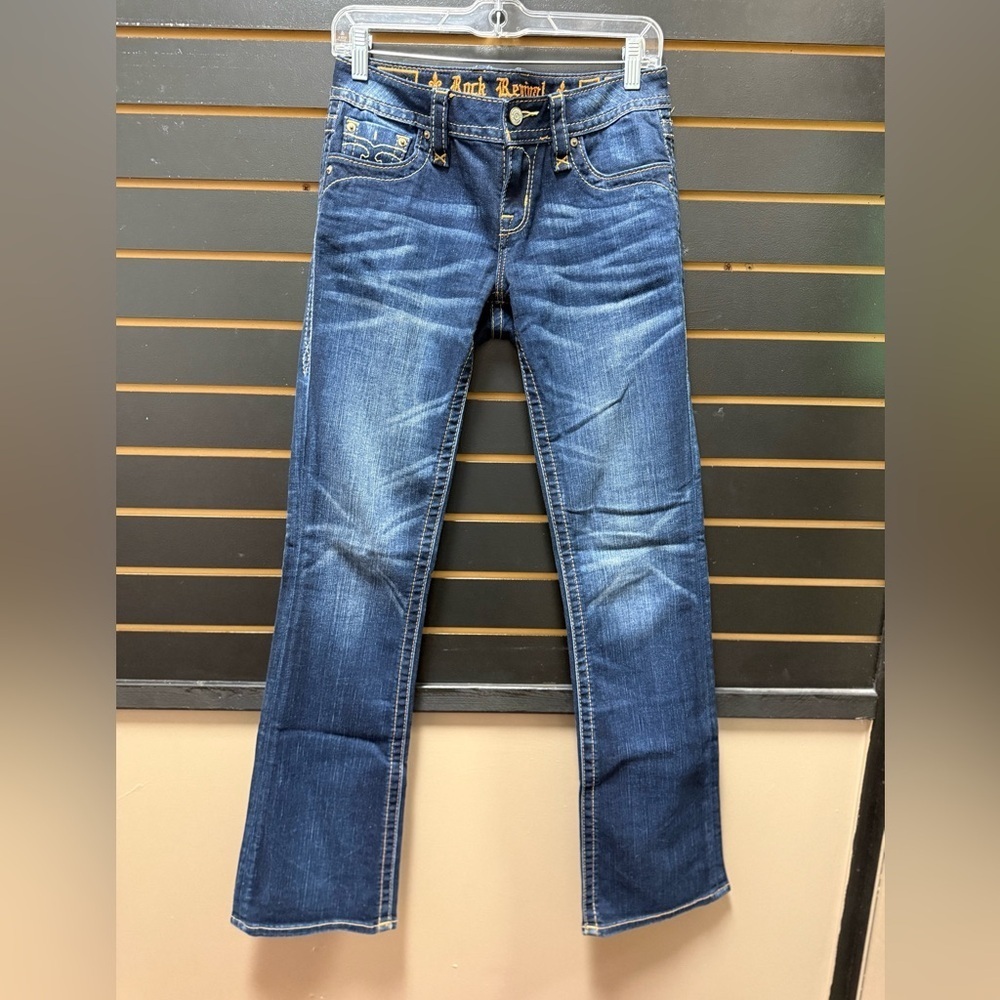 Rock Revival Annabel Bootcut Jeans Dark Wash Size 27